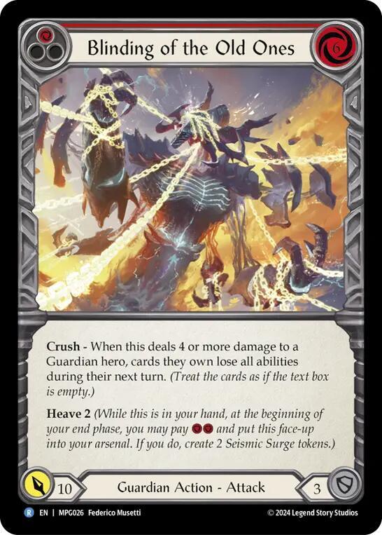 Blinding of the Old Ones (Mastery Pack Guardian)  - Rainbow Foil