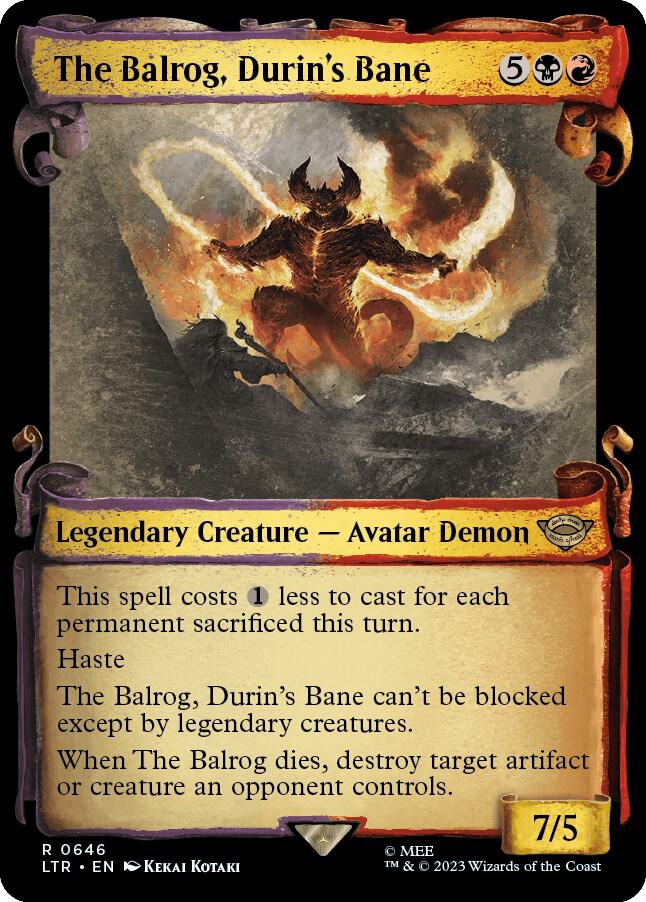 The Balrog, Durin's Bane 646 (Universes Beyond: The Lord of the Rings: Tales of Middle-earth)  - Showcase Scroll