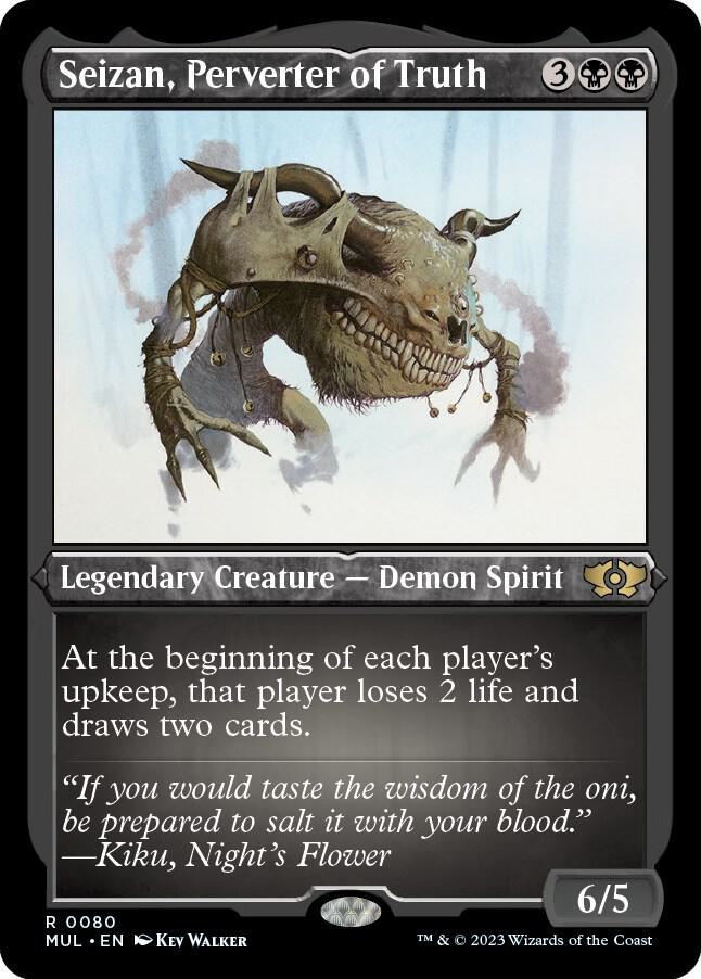Seizan, Perverter of Truth 80/65 (March of the Machine: Multiverse Legends)  - Etched Foil