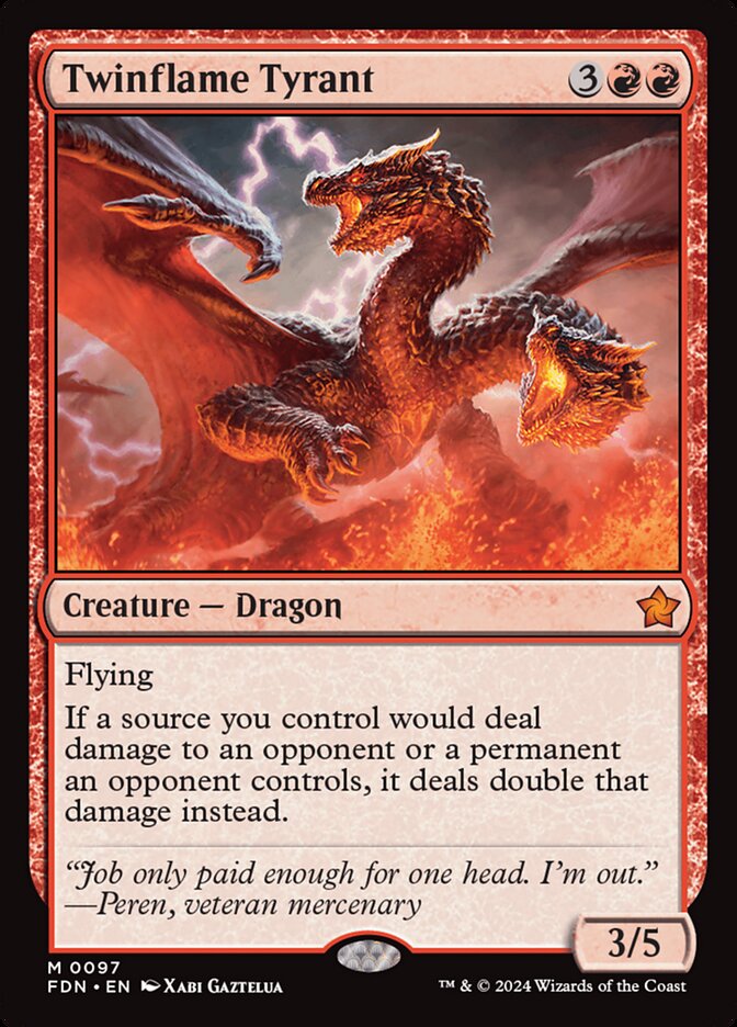 Twinflame Tyrant 97/291 (Foundations)  - Foil
