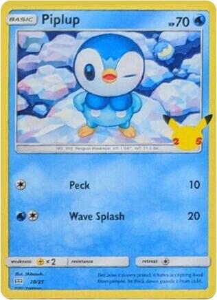 Piplup 020/025 (McDonald's 25th Anniversary Promos)  - Holofoil