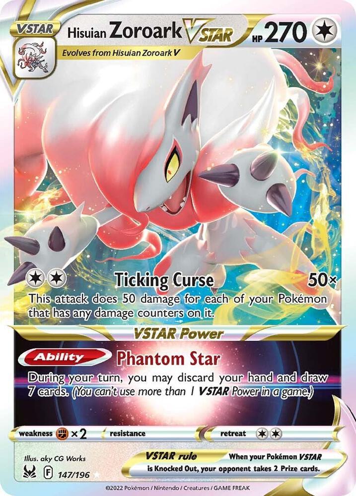Hisuian Zoroark VSTAR 147/196 (SWSH11: Lost Origin)  - Holofoil