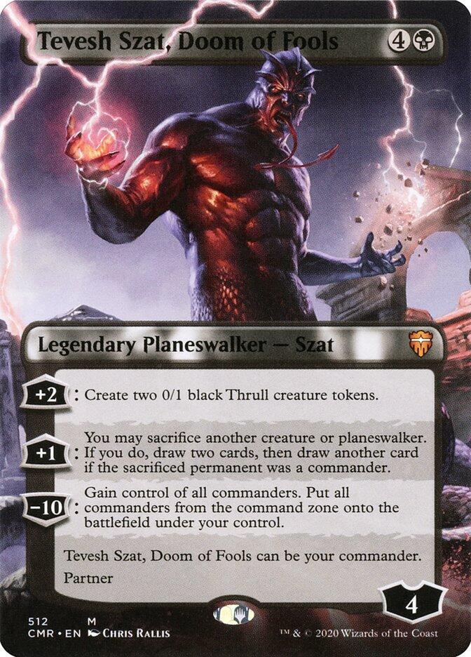 Tevesh Szat Doom of Fools Borderless (Commander Legends) 