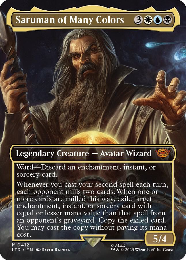 Saruman of Many Colors 412 (Universes Beyond: The Lord of the Rings: Tales of Middle-earth)  - Borderless Foil