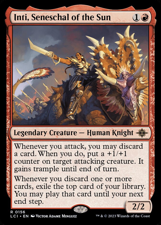 Inti, Seneschal of the Sun 156 (The Lost Caverns of Ixalan)  - Foil
