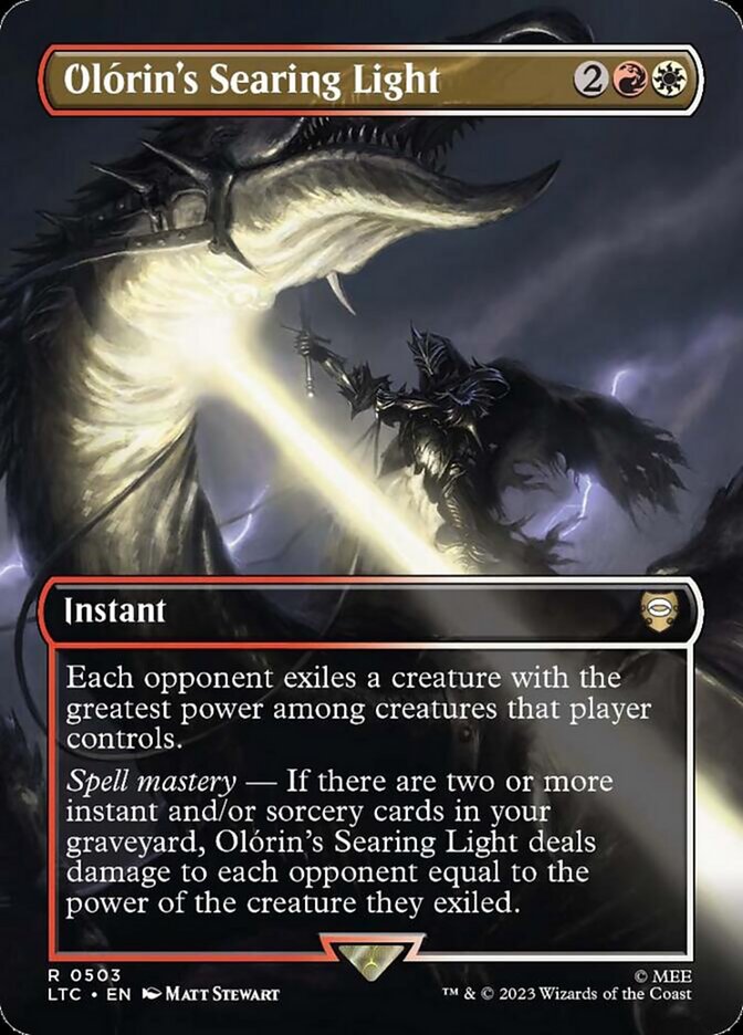 Olórin's Searing Light 503/347 (Commander: The Lord of the Rings: Tales of Middle-earth)  - Borderless