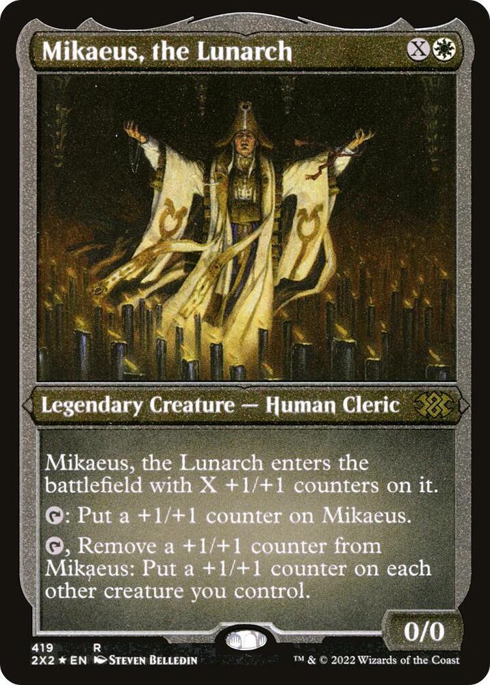 Mikaeus the Lunarch Foil Etched 419 (Double Masters 2022)  - Foil
