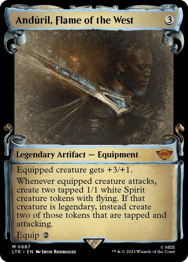 Andúril, Flame of the West 687 (Universes Beyond: The Lord of the Rings: Tales of Middle-earth)  - Showcase Scroll Foil