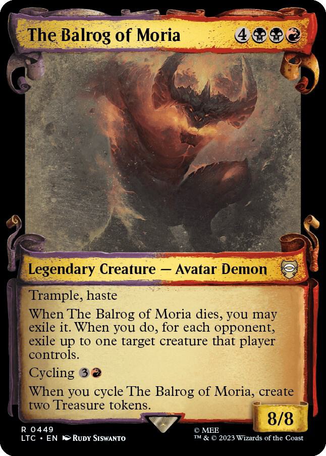 The Balrog of Moria Showcase Scrolls (Commander: The Lord of the Rings: Tales of Middle-earth) 