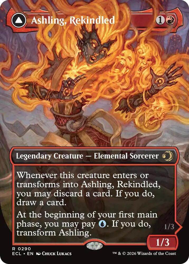 Ashling, Rekindled // Ashling, Rimebound 290/273 (Lorwyn Eclipsed)  - Borderless
