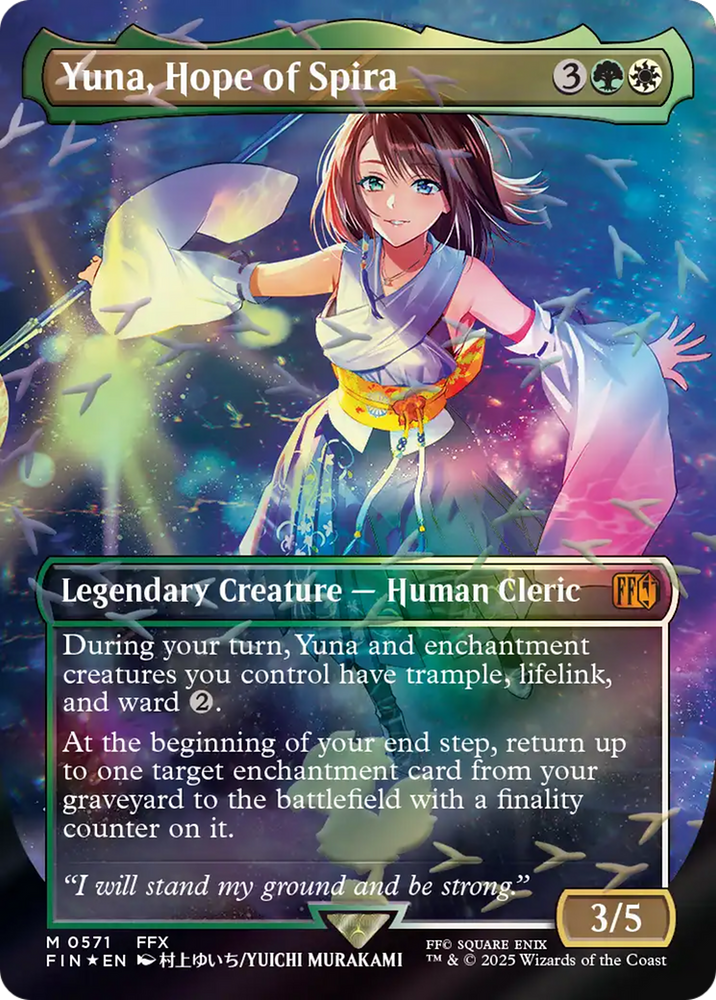 Yuna, Hope of Spira (Borderless) (Chocobo Track Foil) [FINAL FANTASY]