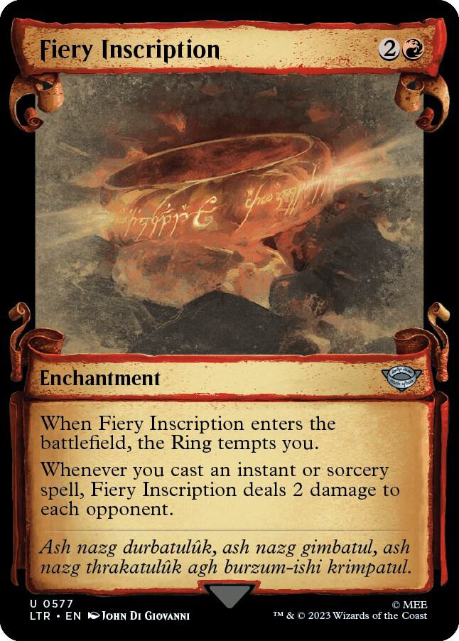 Fiery Inscription 577 (Universes Beyond: The Lord of the Rings: Tales of Middle-earth)  - Showcase Scroll
