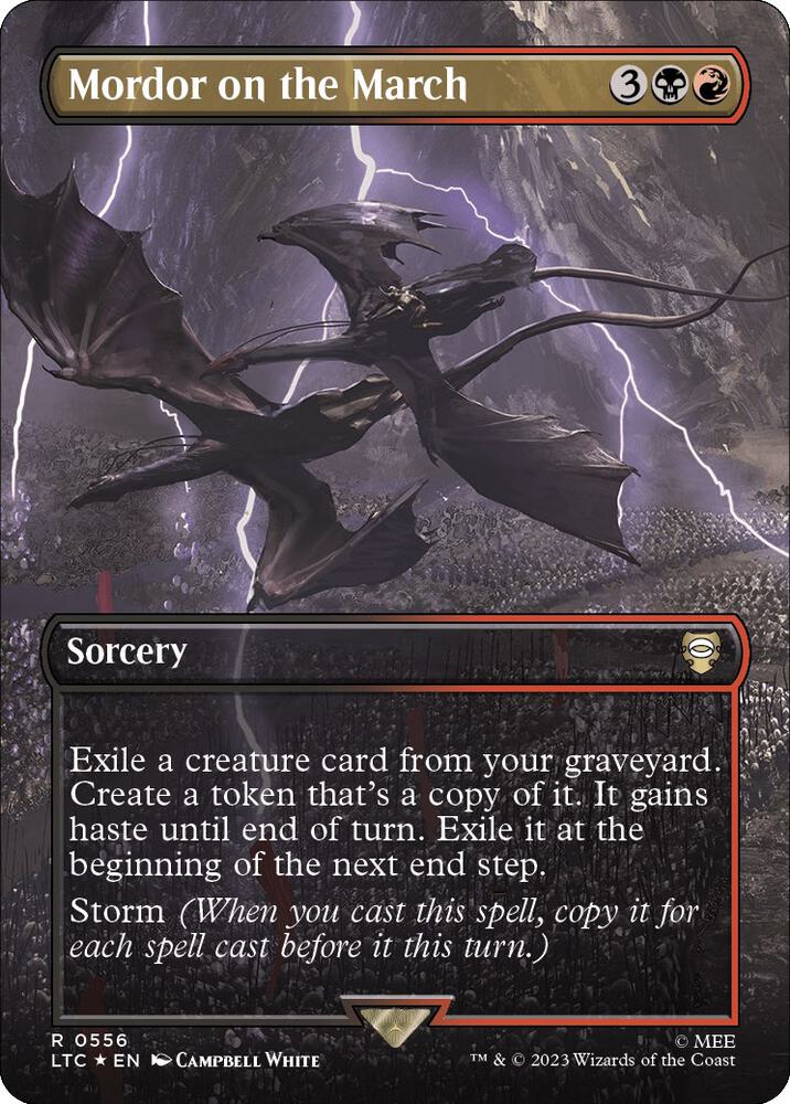 Mordor on the March 556/347 (Commander: The Lord of the Rings: Tales of Middle-earth)  - Borderless Surge Foil