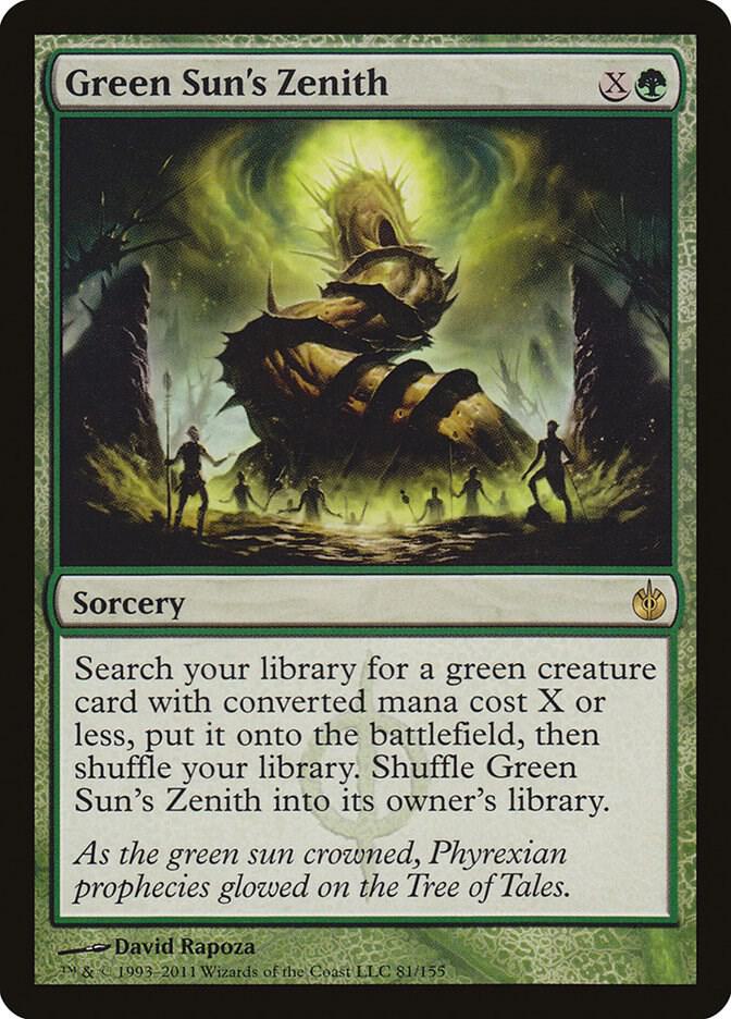 Green Sun's Zenith 81 (Mirrodin Besieged)  - Foil