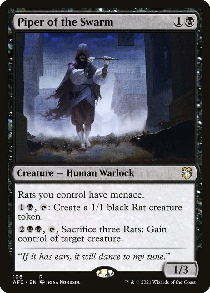 Piper of the Swarm 106/62 (Commander: Adventures in the Forgotten Realms) 