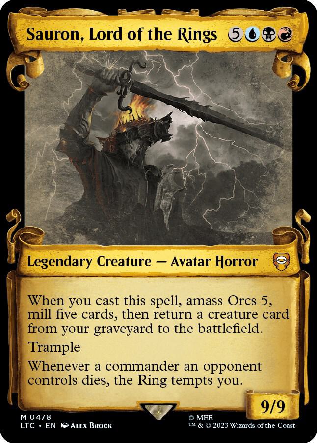 Sauron Lord of the Rings Showcase Scrolls 478 (Commander: The Lord of the Rings: Tales of Middle-earth)  - Showcase Scroll