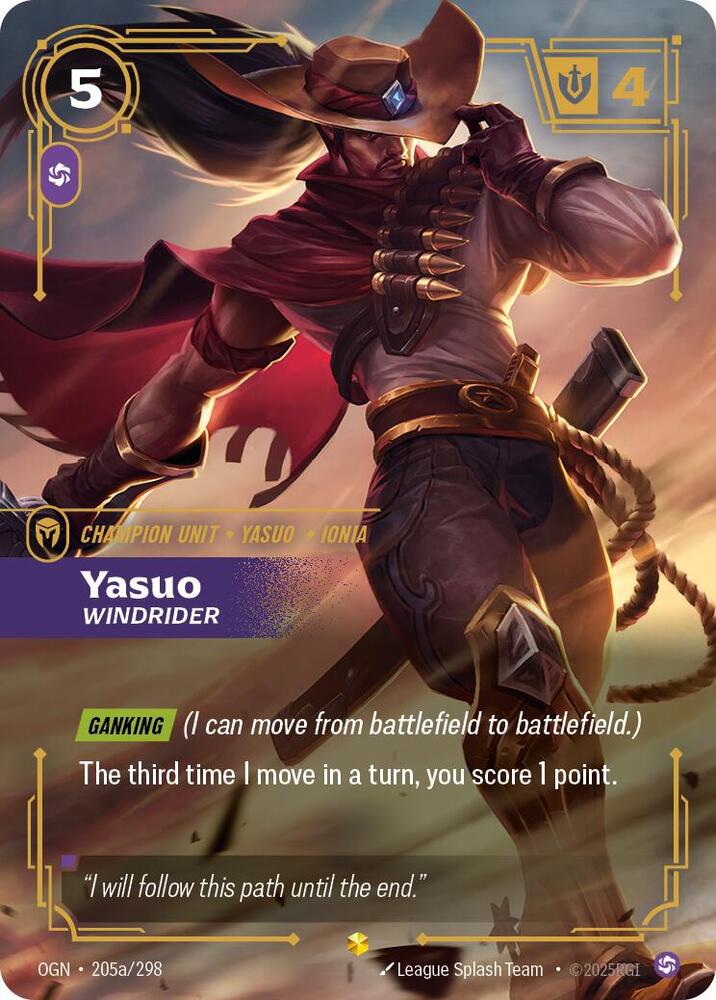 Yasuo Windrider Alternate Art (Origins)  - Foil