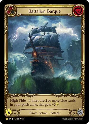 Battalion Barque Yellow Treasure (High Seas)  - Cold Foil
