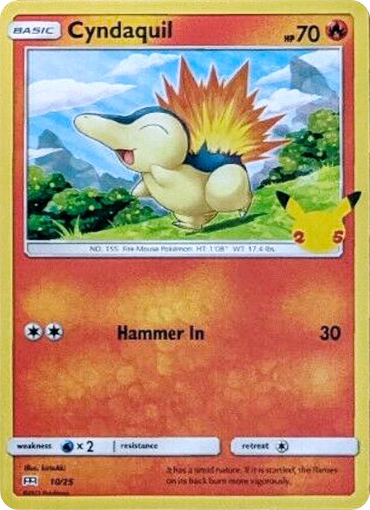 Cyndaquil 010/025 (McDonald's 25th Anniversary Promos)  - Holofoil