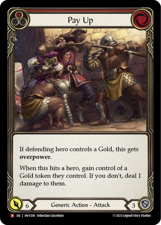 pay up (Heavy Hitters)  - Rainbow Foil