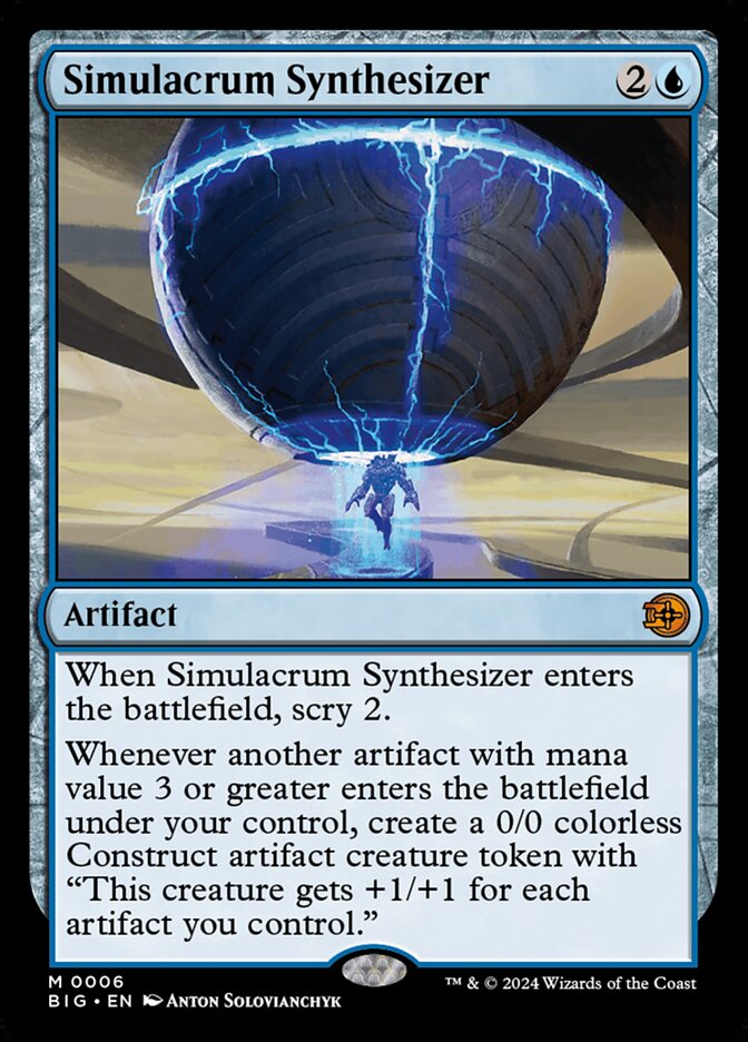Simulacrum Synthesizer 6/30 (Outlaws of Thunder Junction: The Big Score)  - Foil