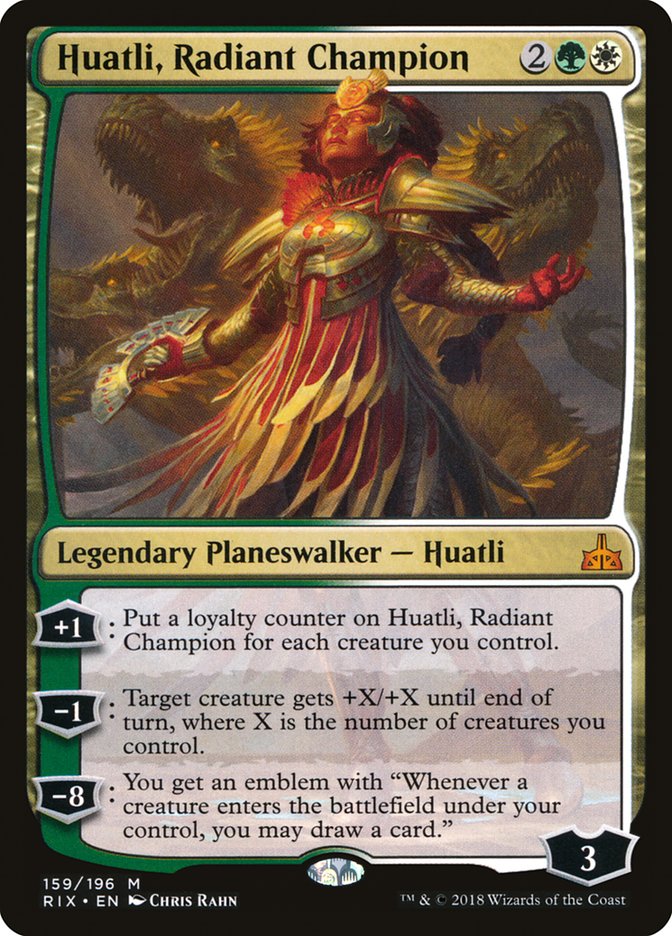 Huatli, Radiant Champion (Rivals of Ixalan) 