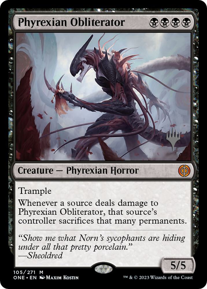 Phyrexian Obliterator 105p/160 (Promo Pack: Phyrexia: All Will Be One) 