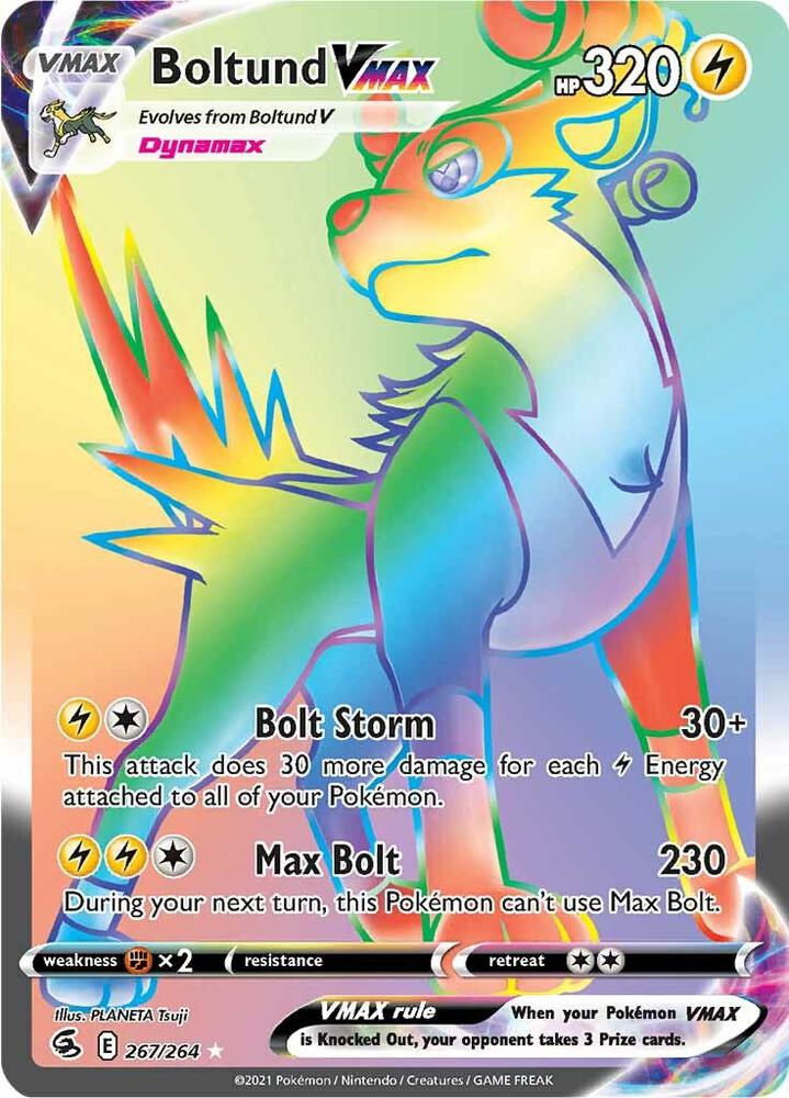 Boltund VMAX Secret 267/264 (SWSH08: Fusion Strike)  - Holofoil