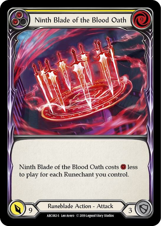 Ninth Blade of the Blood Oath (Arcane Rising)  - 1st Edition Rainbow Foil