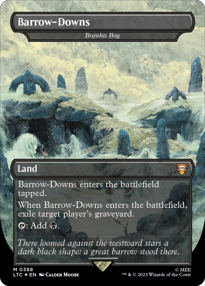 Barrow Downs Bojuka Bog Borderless Surge Foil 388 (Commander: The Lord of the Rings: Tales of Middle-earth)  - Borderless Surge Foil