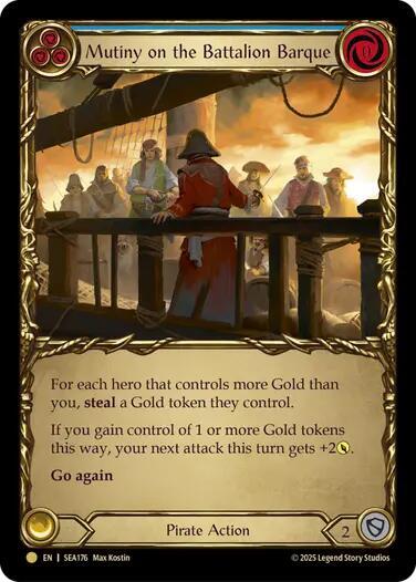 Mutiny on the Battalion Barque Treasure (High Seas)  - Cold Foil