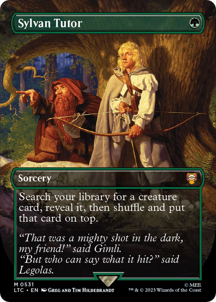 Sylvan Tutor 531/347 (Commander: The Lord of the Rings: Tales of Middle-earth)  - Borderless Foil