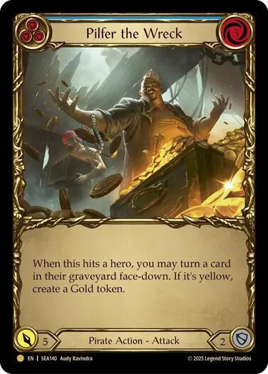 Pilfer the Wreck Blue Treasure (High Seas)  - Cold Foil
