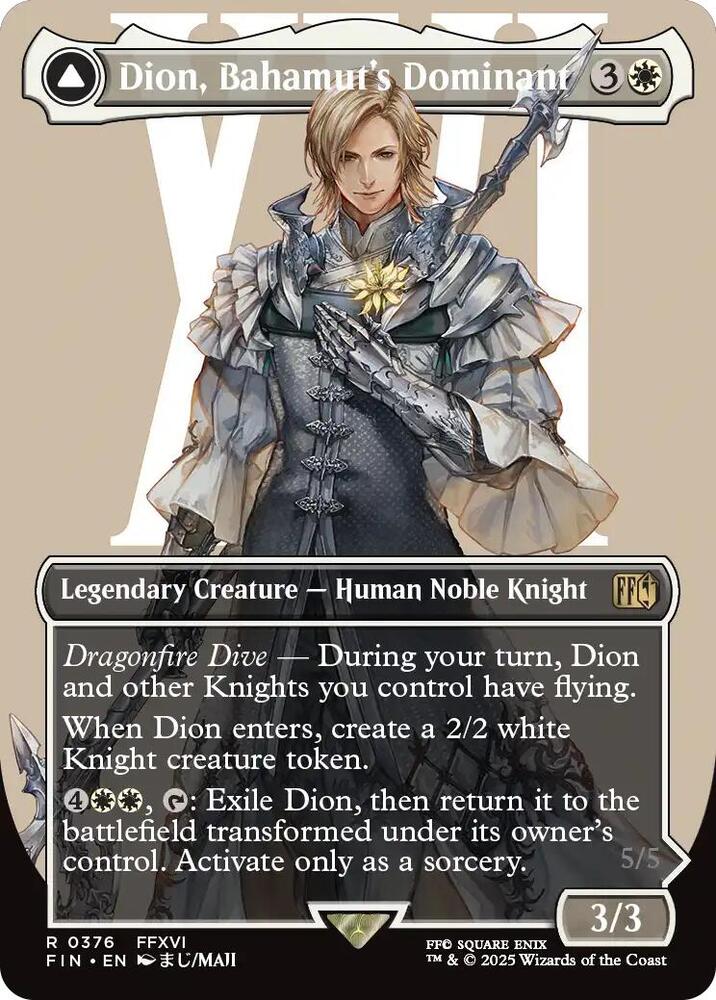 Dion, Bahamut's Dominant  // Bahamut, Warden of Light 376 (FINAL FANTASY)  - Borderless 