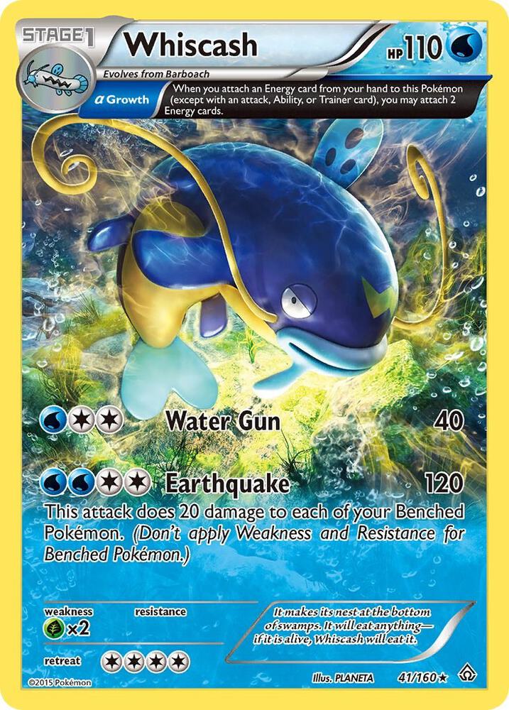 Whiscash 41/160 (XY - Primal Clash)  - Reverse Holofoil