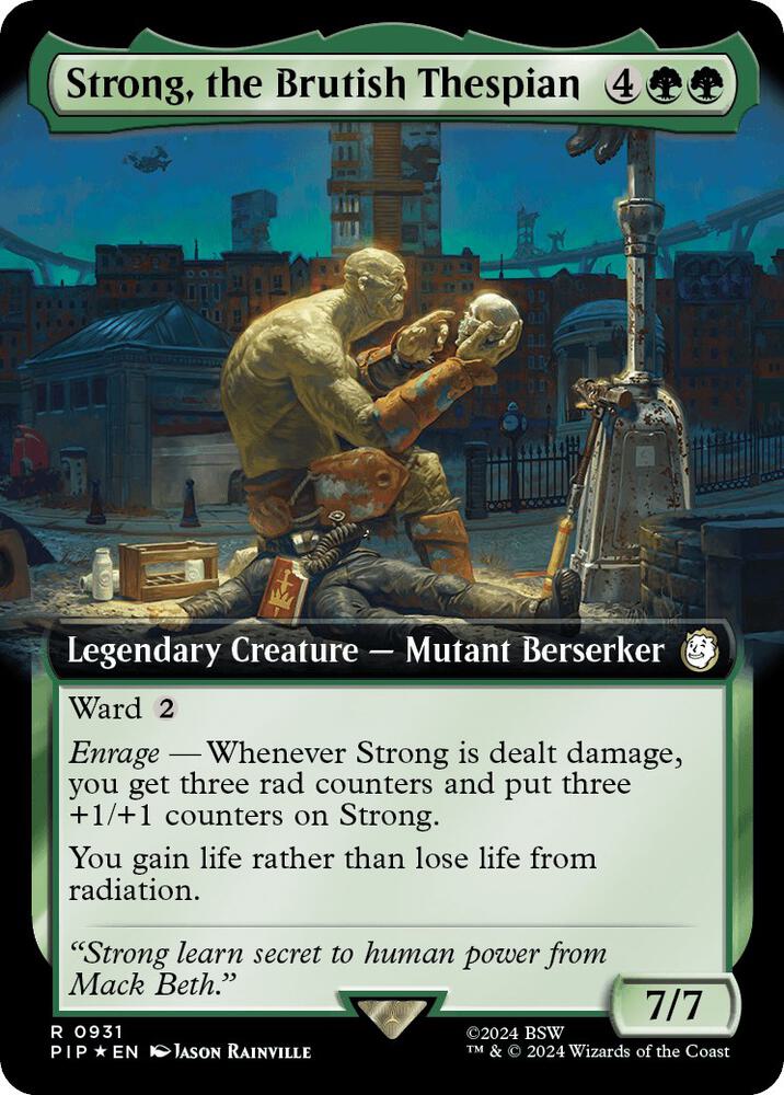 Strong the Brutish Thespian Extended Art Surge Foil (Universes Beyond: Fallout)  - undefined