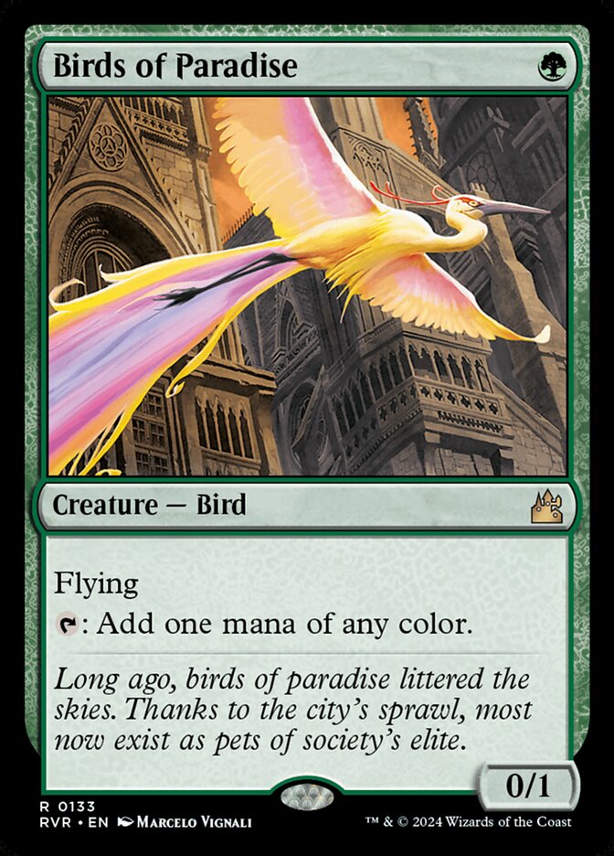 Birds of Paradise 133/291 (Ravnica Remastered)  - Foil