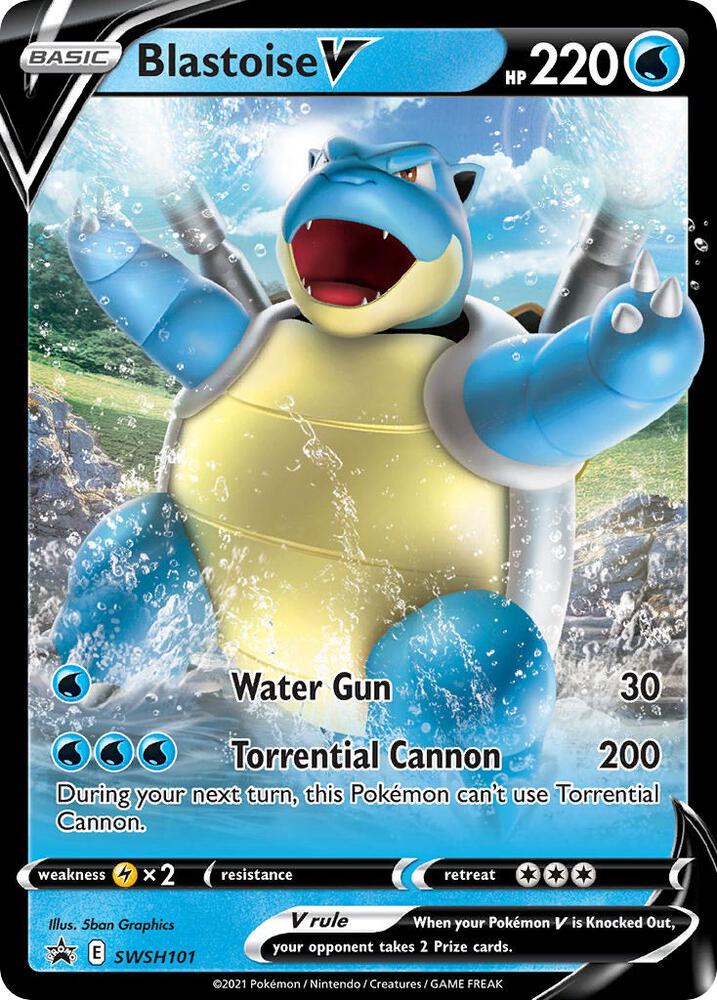 Blastoise V SWSH101 (SWSH: Sword & Shield Promo Cards)  - Holofoil