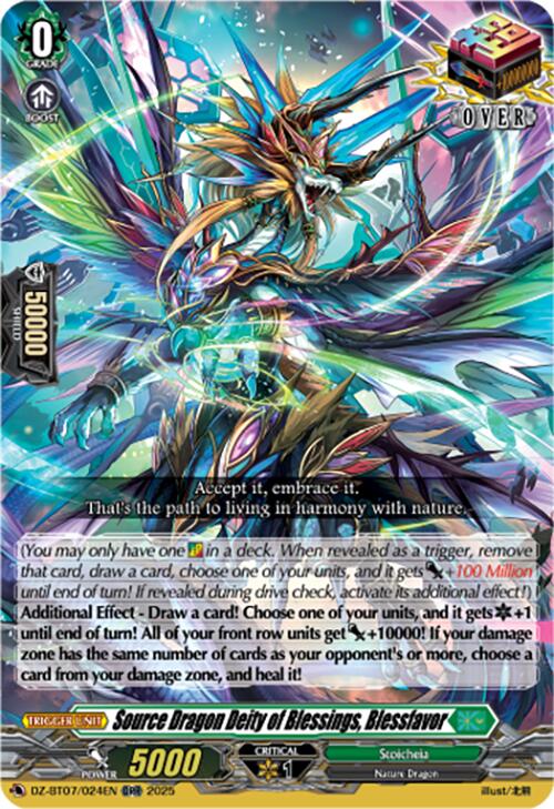 Source Dragon Deity of Blessings, Blessfavor (DZ-BT07/024EN) [DZ-BT07: Moon Fangs & Cerulean Blaze]