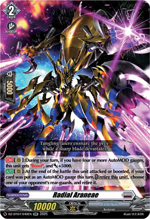 Radial Araneae (DZ-BT07/040EN) [DZ-BT07: Moon Fangs & Cerulean Blaze]