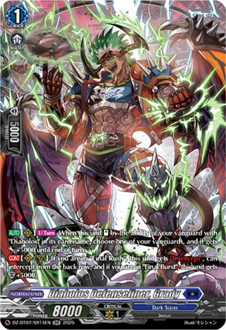 Diabolos Defenseliner, Grady (DZ-BT07/SR14EN) [DZ-BT07: Moon Fangs & Cerulean Blaze]
