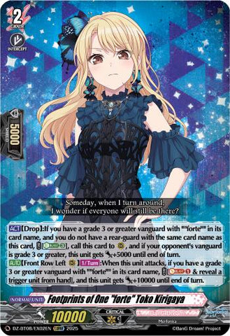 Footprints of One "forte" Toko Kirigaya (EXRRR) (DZ-BT08/EX02EN) [DZ-BT08: Knights 0f Rebirth]