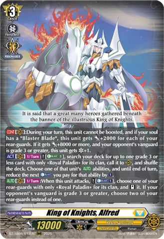 King of Knights, Alfred (RRR) (DZ-SS08/012EN) [DZ-SS08: Festival Booster 2025]