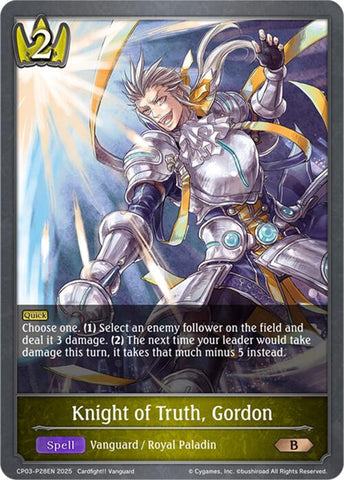 Knight of Truth, Gordon - P28EN (Foil) (CP03-P28EN) [CP03: Cardfight!! Vanguard]