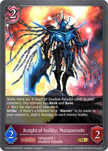 Knight of Nullity, Masquerade - P59EN (Foil) (CP03-P59EN) [CP03: Cardfight!! Vanguard]