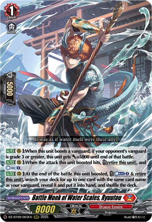 Battle Monk of Water Scales, Ryuutou (DZ-BT09/003EN) [DZ-BT09: Super Brave Detonation]