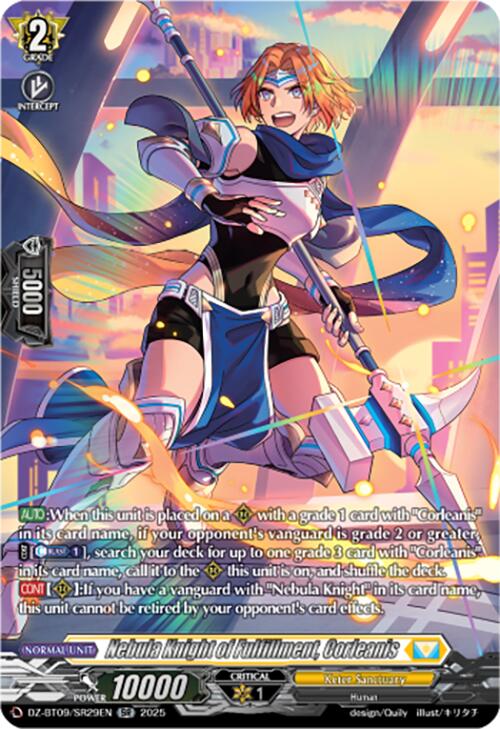 Nebula Knight of Fulfillment, Corleanis (DZ-BT09/SR29EN) [DZ-BT09: Super Brave Detonation]