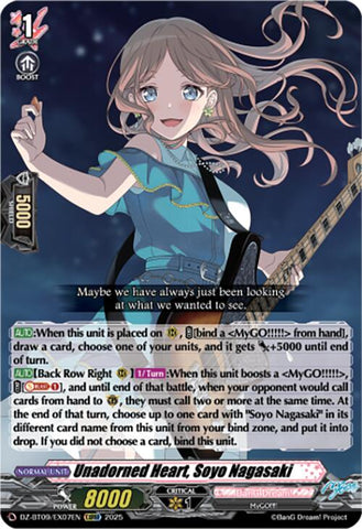 Unadorned Heart, Soyo Nagasaki (EXC) (DZ-BT09/EX07EN) [DZ-BT09: Super Brave Detonation]