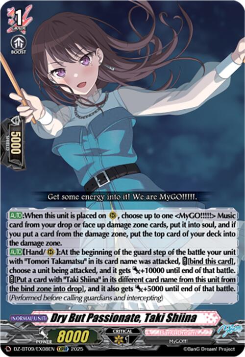 Dry But Passionate, Taki Shiina (EXC) (DZ-BT09/EX08EN) [DZ-BT09: Super Brave Detonation]