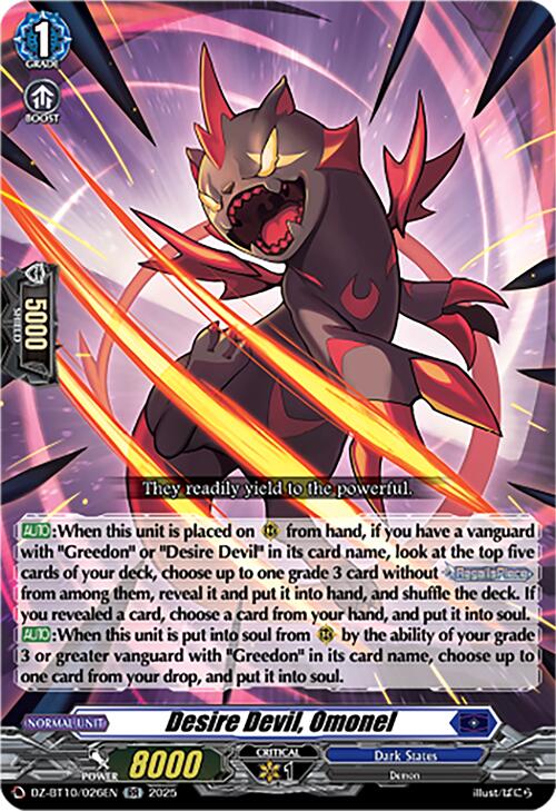 Desire Devil, Omonel (DZ-BT10/026EN) [Dragonsoul Resonance]
